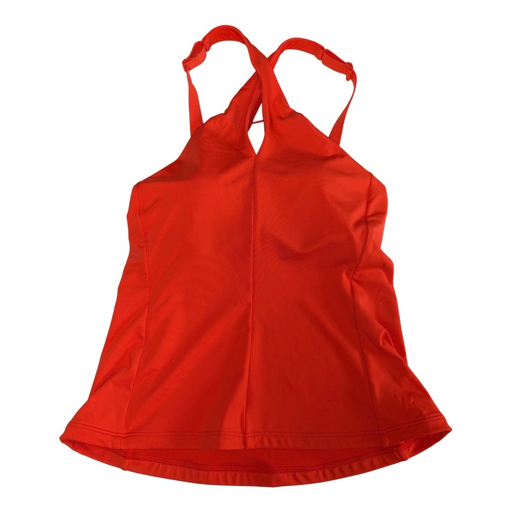 Athleta Orange‎ Halter Neck Tank Top Athletic Workout Fitness XS